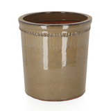 Flower Pot - Glazed Taupe 25cm (Set of 2)