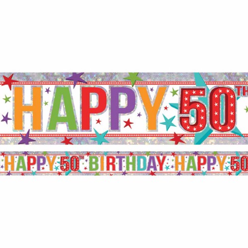 Banner Happy 50th Birthday Foil