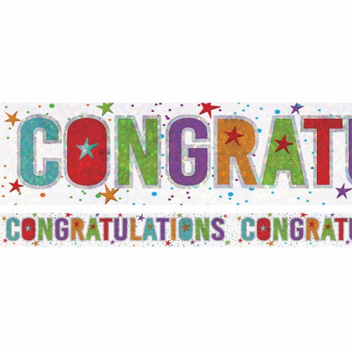 Banner Congratulations Foil Holographic