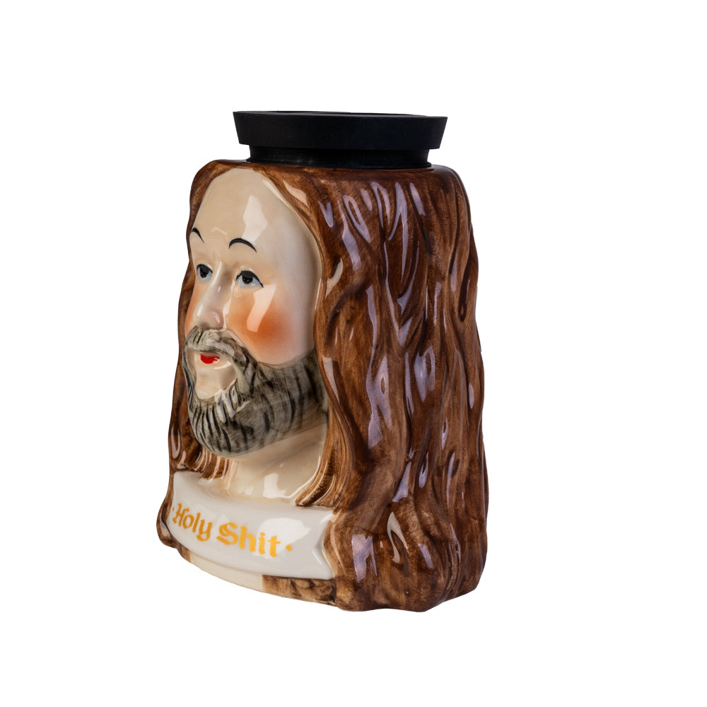 3D Jesus 'Holy Shit' Ceramic Storage Jar - Stash It!