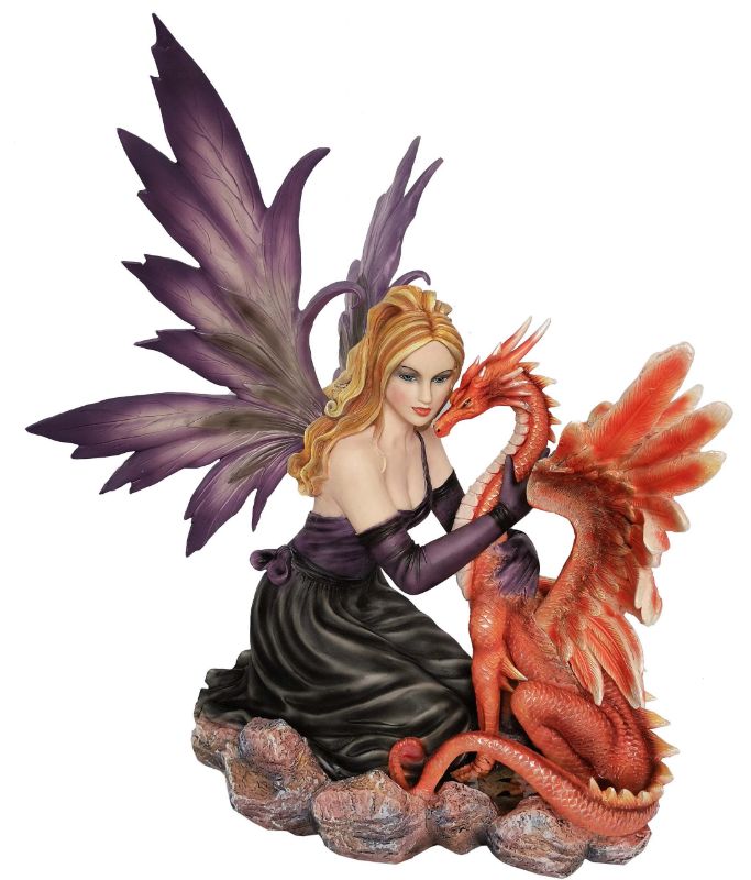 Ornament - Summer Fairy with Red Dragon (35cm)
