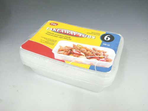 Microwave Takeaway Tubs - 500ml (72pcs)