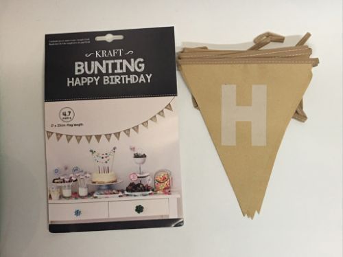 Kraft Bunting - Happy Birthday