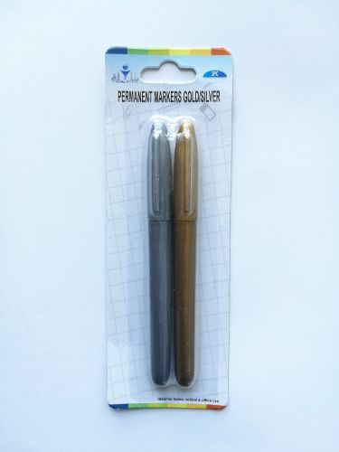 Permanent Markers - Gold / Silver (2 Packs)
