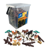 FARM ANIMALS Toy Set - AP (28PC SQUARE BUCKET)