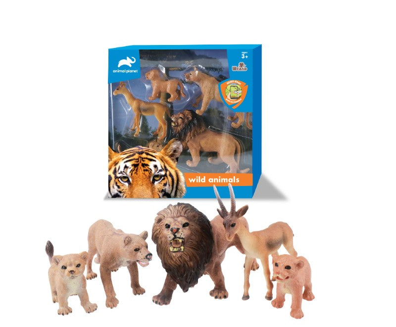 WILD ANIMALS Toy Set - AP (5PC WINDOW BOX)