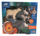 5-piece POLAR ANIMALS Toy Set featuring eco-friendly, intricately designed Arctic animal figures for educational play.