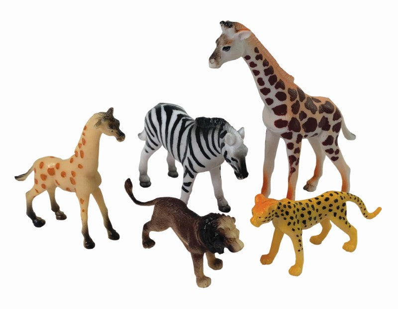 WILD ANIMALS Toy Set - AP (5PC BAG)