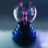 Plasma Ball with Blue Base - Battery Operated 3-inch