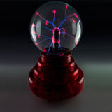 Plasma Ball with Red Base - Battery Operated (3 inch)