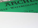 ARCHES Watercolour Natural White paper pad, 56x76cm, cold-pressed with 5 sheets for vibrant watercolor art.