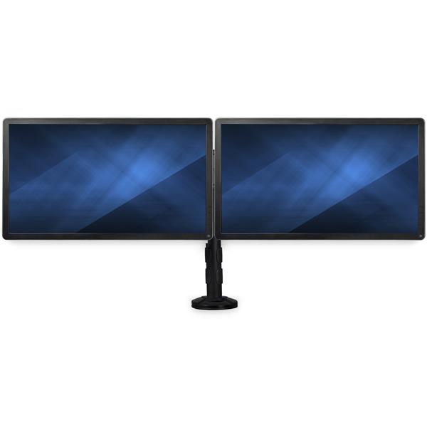 Ergonomic Dual-Monitor Arm Desk Mount for 13"-27" Monitors - Adjustable & Space-Saving