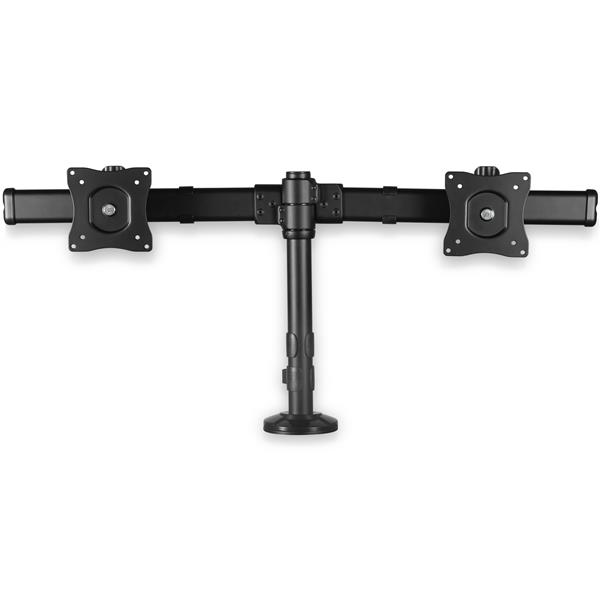 Ergonomic Dual-Monitor Arm Desk Mount for 13"-27" Monitors - Adjustable & Space-Saving