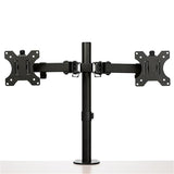 Ergonomic Desk Mount Dual Monitor Arm with Clamp and Grommet for 32" Displays