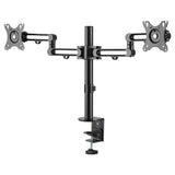 Desk Mount Dual Monitor Arm - Desk Clamp - Articulating - VESA