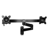 Ergonomic Wall-Mount Dual Monitor Arm - Adjustable VESA Mount for Workspace Comfort