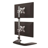 Aluminum Vertical Dual Monitor Stand for 13"-27" Monitors - Save Desk Space & Enhance Comfort