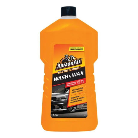 Armor All Car Wash & Wax 1 Litre: 2-in-1 formula cleans, waxes, and protects for a brilliant, glossy finish.