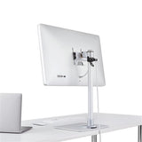 VESA Mount Single Monitor Stand for 34" Displays - Adjustable Ergonomic Steel Holder - Silver