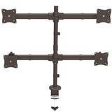 Heavy Duty Quad Monitor Arm for Desk - Articulating Steel Mount for 4 Screens 13-27 Inch