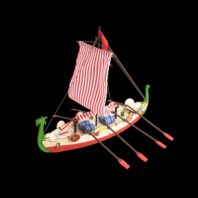 Wooden Ship & Fittings - Art & Kids: VikingShip w/paint