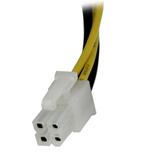 8in ATX12V 4 Pin P4 CPU Power Extension Cable - Male to Female - Flexible Power Connector