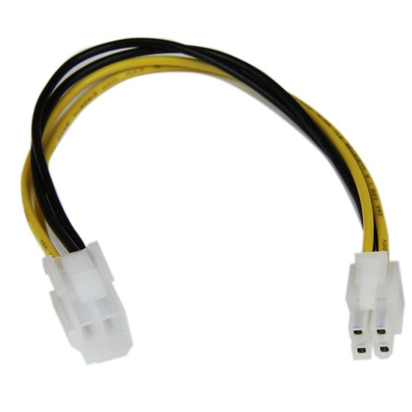 8in ATX12V 4 Pin P4 CPU Power Extension Cable - Male to Female - Flexible Power Connector