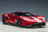 Diecast Car - 1/12 Ford GT Red w/silver