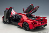 Diecast Car - 1/12 Ford GT Red w/silver