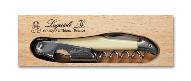 Elegant Waiters Knife Ivory with stainless steel blade and luxurious handle, ideal for wine lovers and stylish dining.