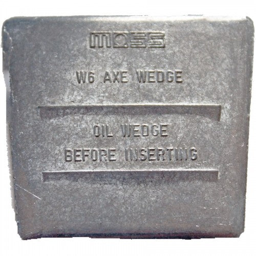 Steel wedge repair kit for axe handles, includes two durable wedges for secure installation and maintenance.