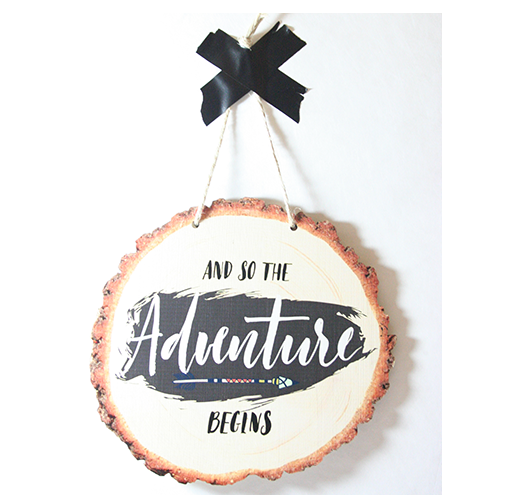 Wall Art / Wood Slice - Adventure