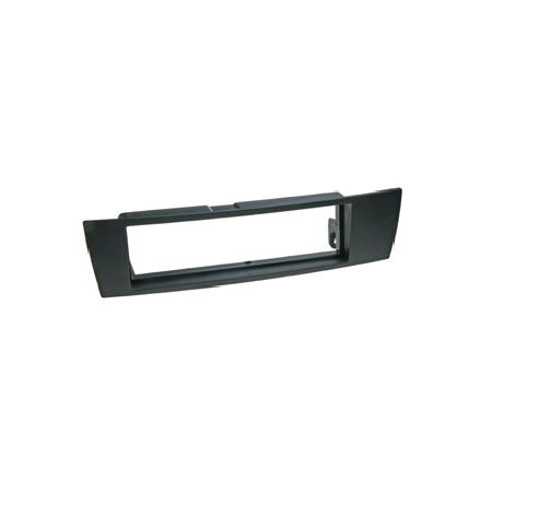 Premium black facia plate for BMW Series 1-3, designed for seamless integration of aftermarket stereos.