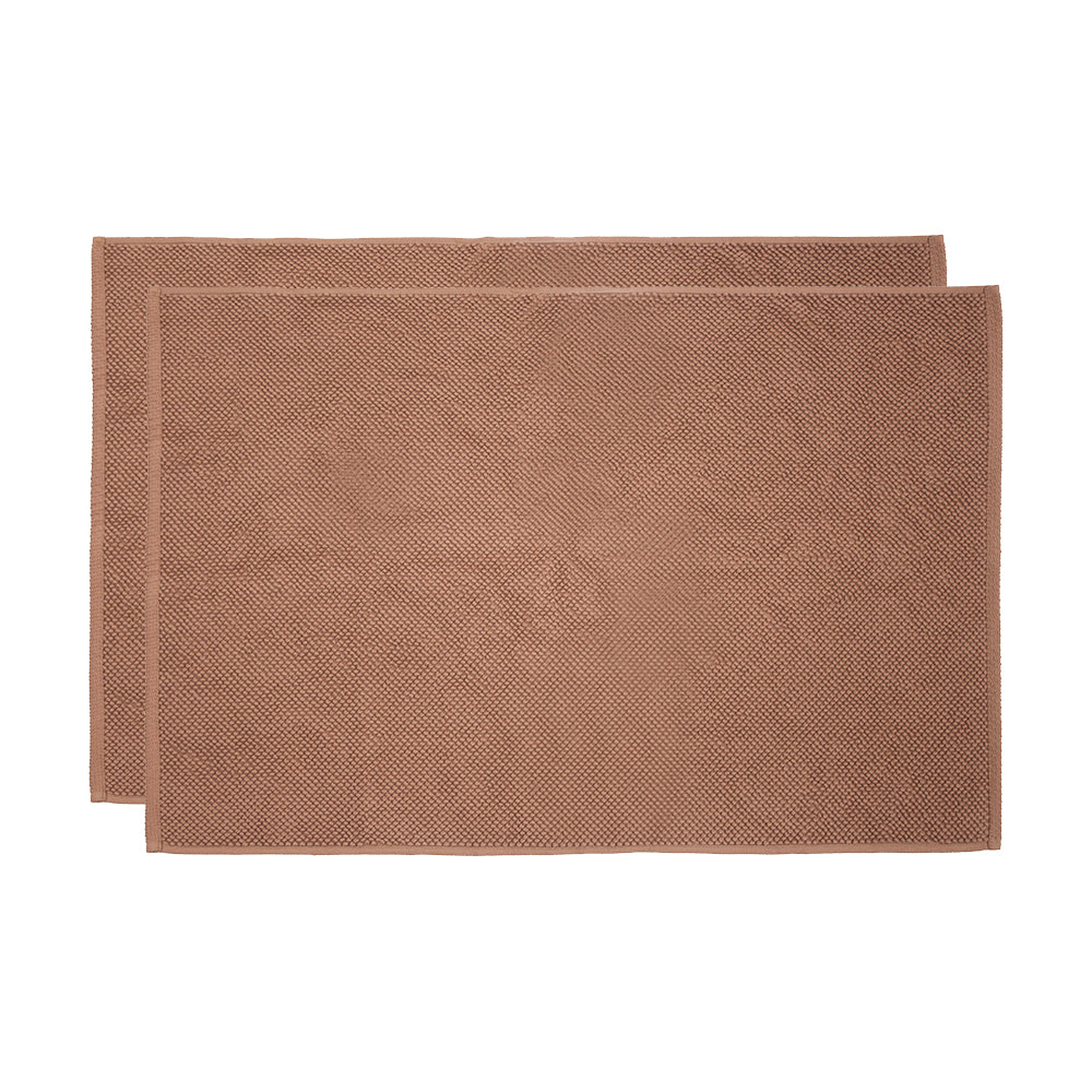 Angove 2pack Bath Mat 50x80cm Woodrose- Bambury