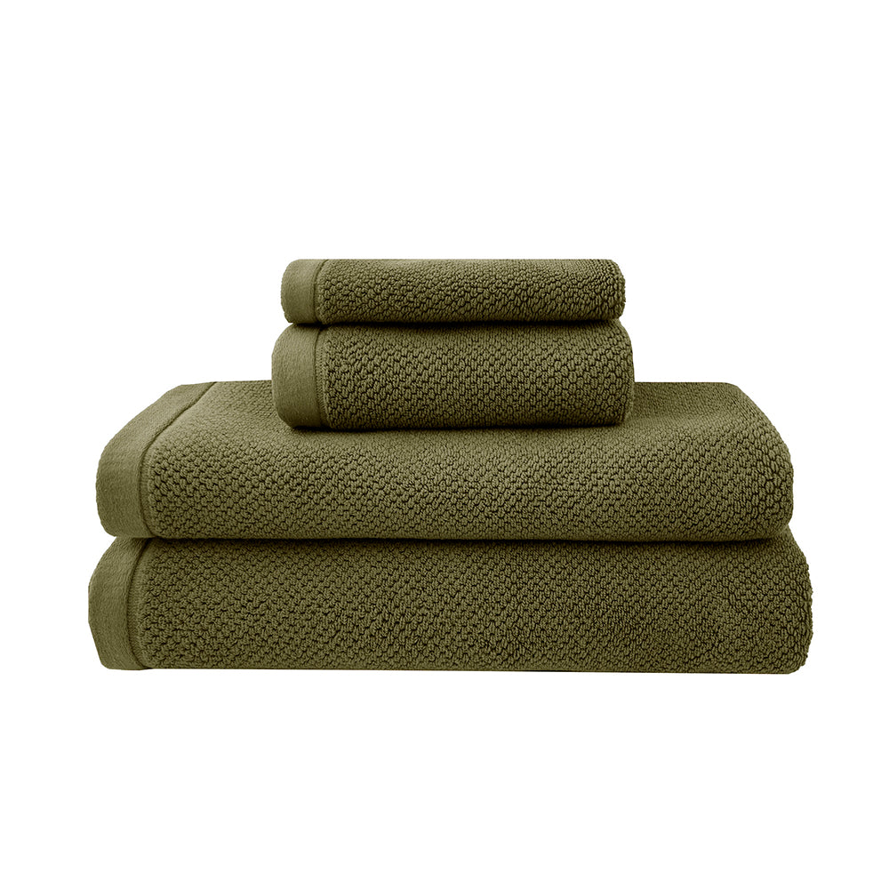 Angove 2pack Bath Sheet 80x160cm Olive- Bambury