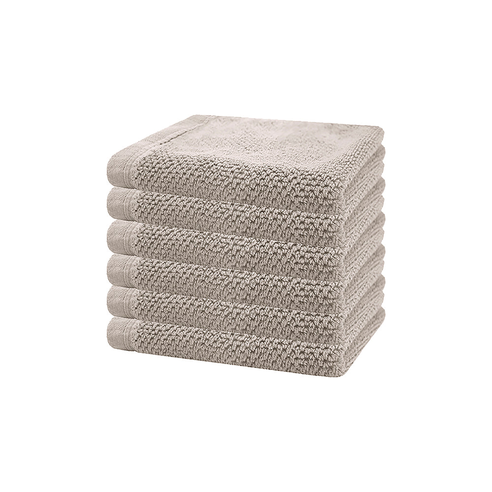 Angove 6pack Face Washer 33x33cm Pebble- Bambury