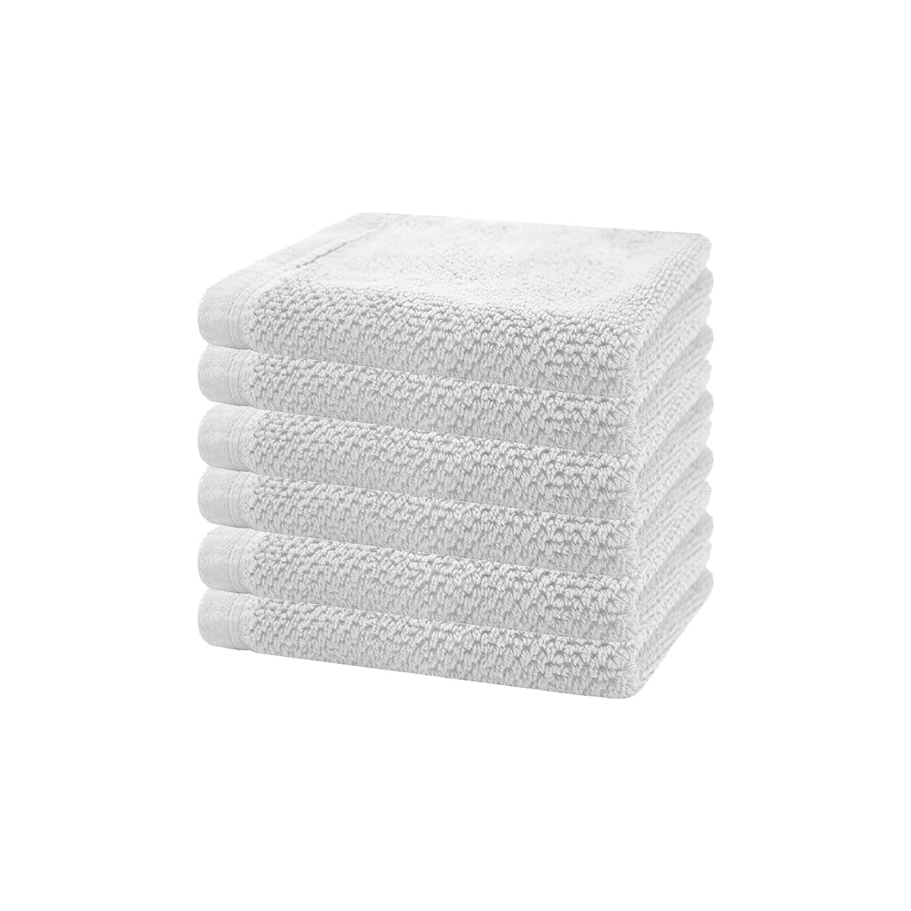 Angove 6pack Face Washer 33x33cm White- Bambury