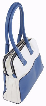Two Tone Handbag - Blue/Black