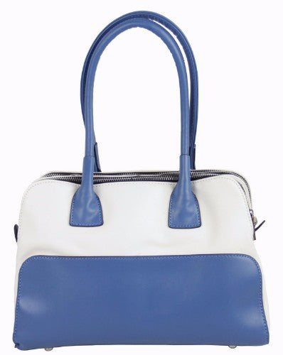 Two Tone Handbag - Blue/Black