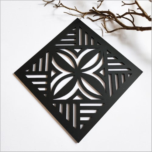 Black Acrylic Square: Tapa 1 Art Squares