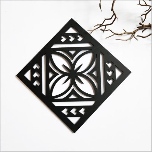 Black Acrylic Square: Tapa 2 Art Squares
