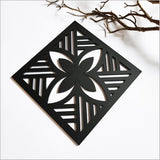Black Acrylic Square: Tapa 3 Art Squares