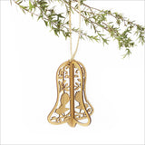 Handcrafted bamboo Fantail ornament, 81 x 96 mm, symbolizing joy and nature, perfect for elegant home decor.