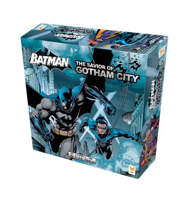 Exciting board game where players choose to be heroes or villains in a strategic Gotham City showdown.