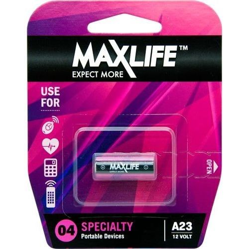 Batteries Alkaline LR -23A 12 VOLT Max Life