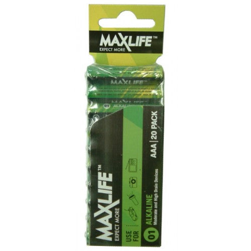 Max-Life Batteries Alkaline  AAA 20-Pack