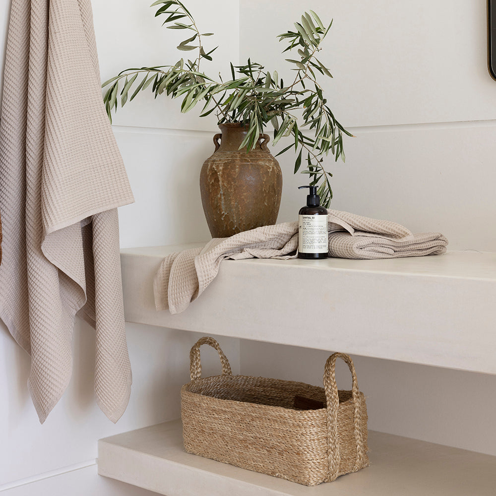 Waffle Hand Towel 40x70cm Pebble- Bambury