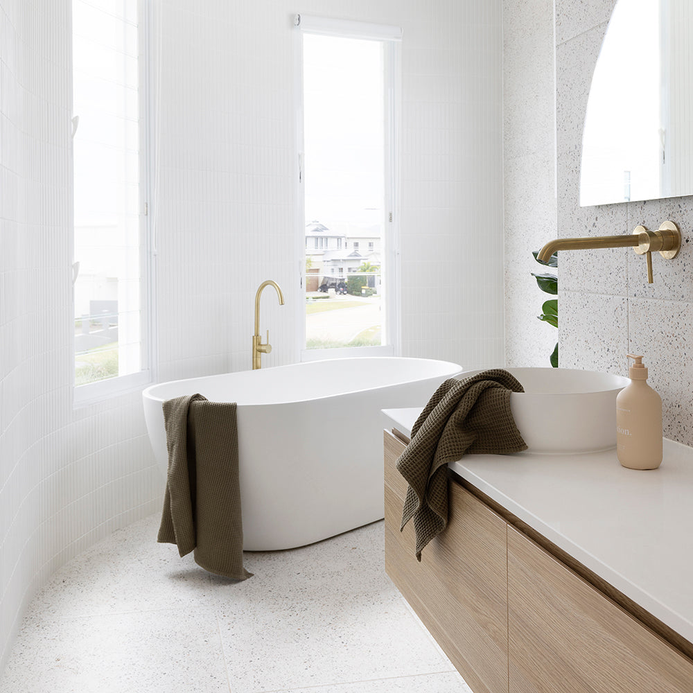 Waffle Towel 80x160cm Olive - Bambury
