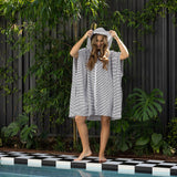 Adult Zip Front Poncho Black - BAMBURY