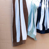 Classic Stripe 100% Cotton Beach Towel 95 x 175cm Bambury - Cocoa